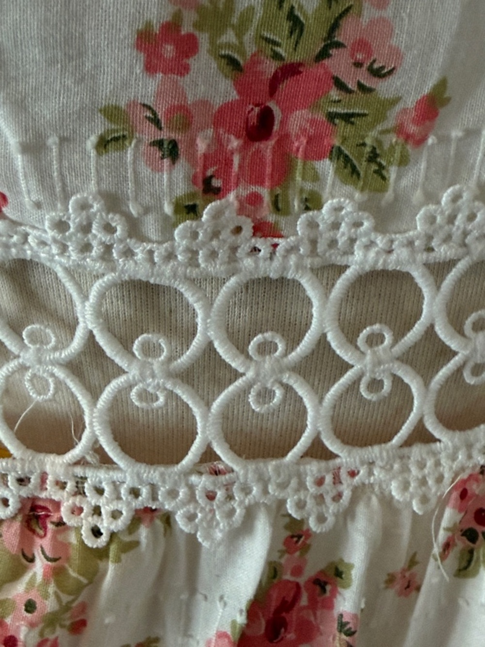 Floral Off-Shoulder Maxi Dress in White with Pink Roses - Picture 4 of 9